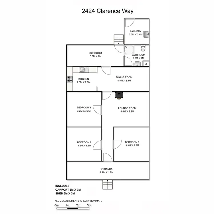 Floorplan of Homely rural property listing, 2424 Clarence Way, Upper Copmanhurst NSW 2460