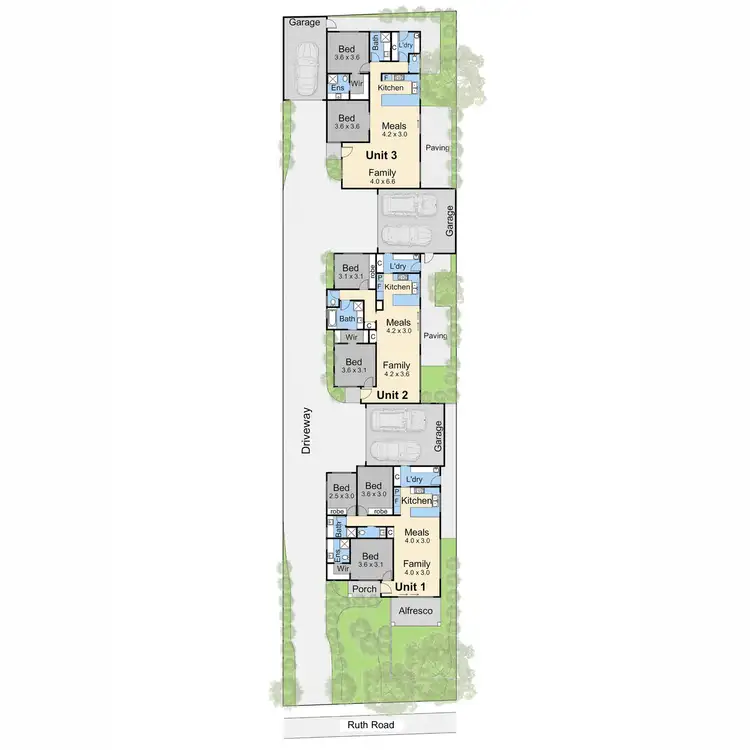 Floorplan of Homely unit listing, 2/24 Ruth Road, Mornington VIC 3931