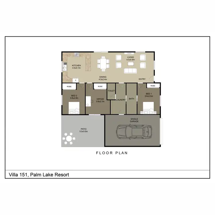Floorplan of Homely unit listing, 151/97-161 Hogg Street, Cranley QLD 4350