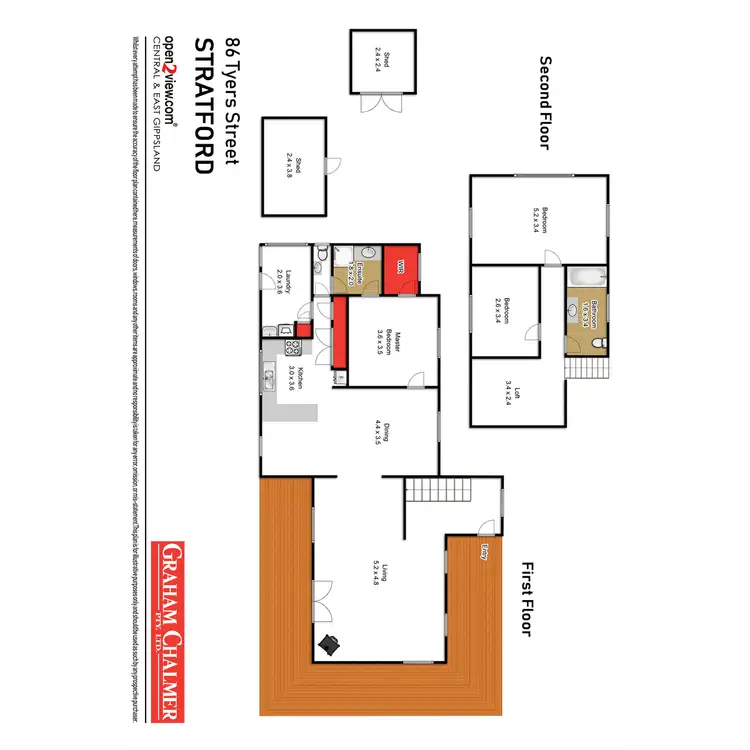 Floorplan of Homely house listing, 86 Tyers Street, Stratford VIC 3862