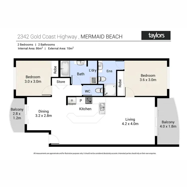 Floorplan of Homely unit listing, 1108/2342-2360 Gold Coast Highway, Mermaid Beach QLD 4218