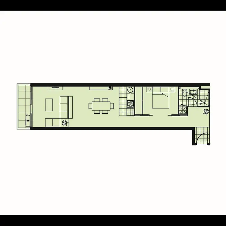 Floorplan of Homely apartment listing, 417/77 River Street, South Yarra VIC 3141