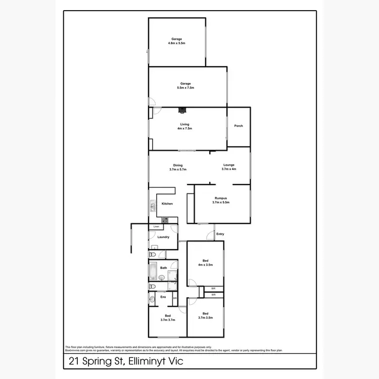 Floorplan of Homely house listing, 21 Spring Street, Elliminyt VIC 3250