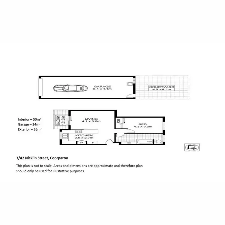 Floorplan of Homely unit listing, 3/42 Nicklin Street, Coorparoo QLD 4151