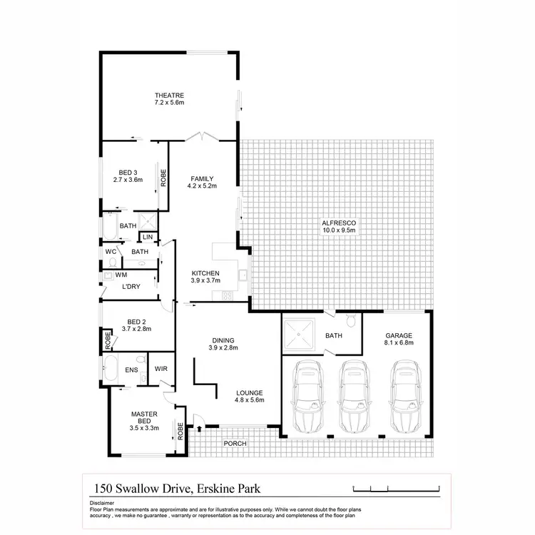 Floorplan of Homely house listing, 150 Swallow Drive, Erskine Park NSW 2759