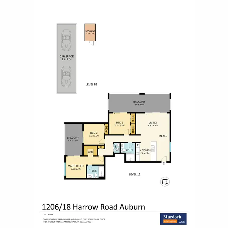 Floorplan of Homely apartment listing, 1206/18 Harrow Road, Auburn NSW 2144