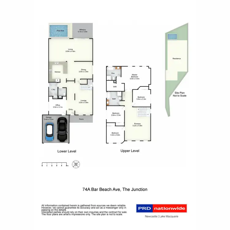 Floorplan of Homely house listing, 74A Bar Beach Avenue, The Junction NSW 2291