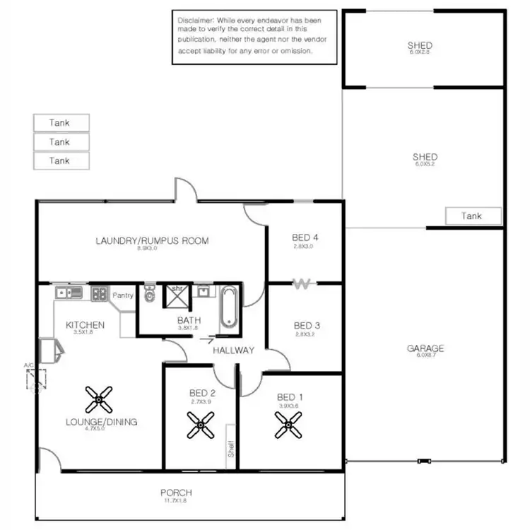 Floorplan of Homely house listing, 61 Matilda Street, Port Lincoln SA 5606