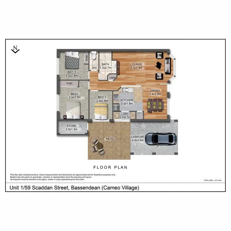 Floorplan of Homely retirement listing, 1/59 Scaddan Street, Bassendean WA 6054