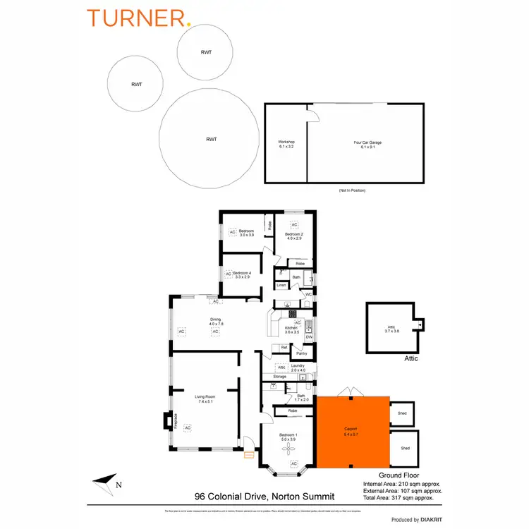 Floorplan of Homely house listing, 96 Colonial Drive, Norton Summit SA 5136