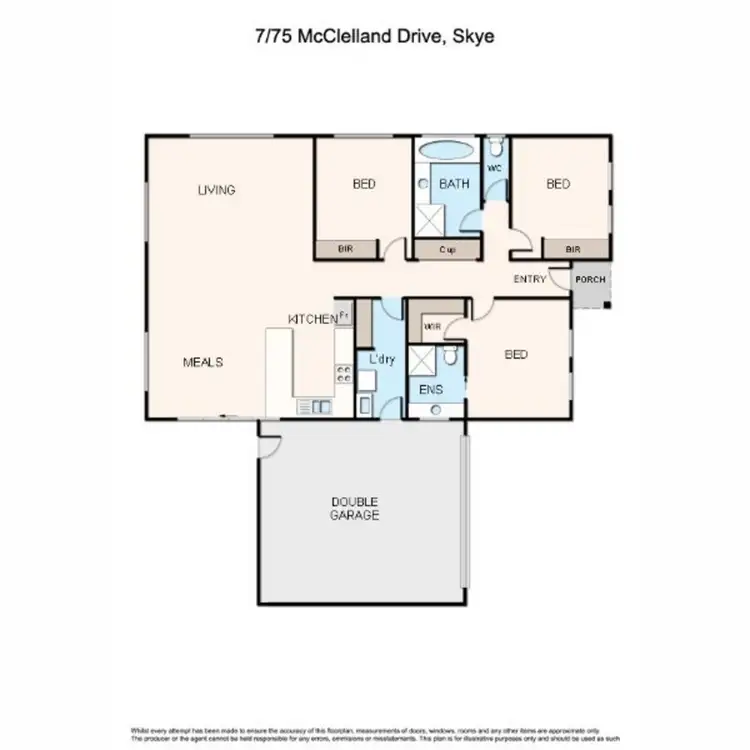 Floorplan of Homely unit listing, 7/75 Mcclelland Drive, Skye VIC 3977