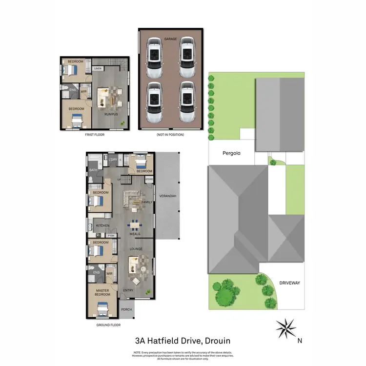Floorplan of Homely house listing, 3A Hatfield Drive, Drouin VIC 3818