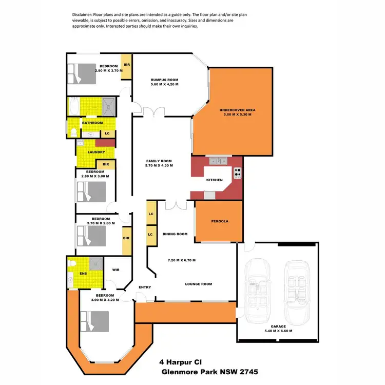 Floorplan of Homely house listing, 4 Harpur Close, Glenmore Park NSW 2745