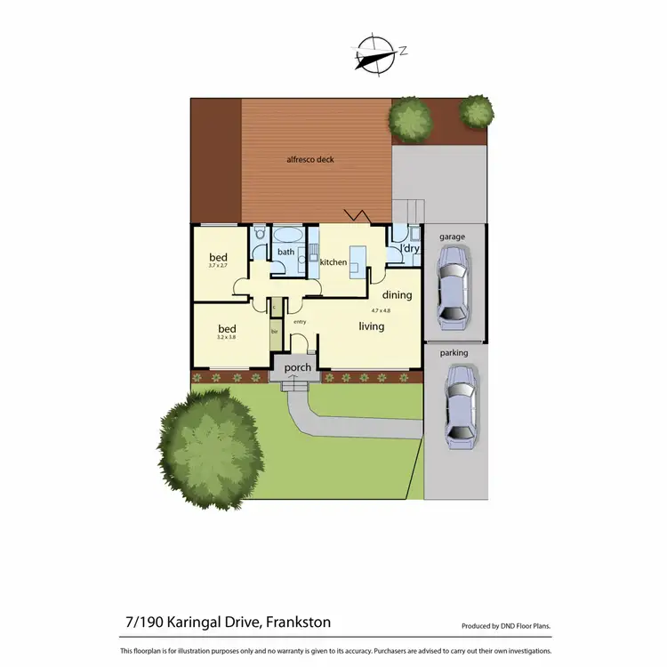 Floorplan of Homely unit listing, 7/190 Karingal Drive, Frankston VIC 3199