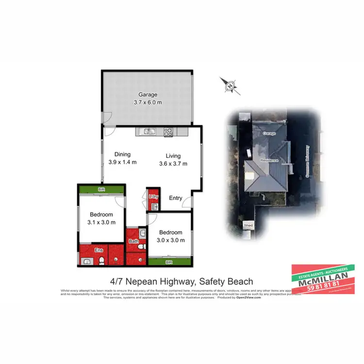 Floorplan of Homely unit listing, 4/7 Nepean Highway, Safety Beach VIC 3936