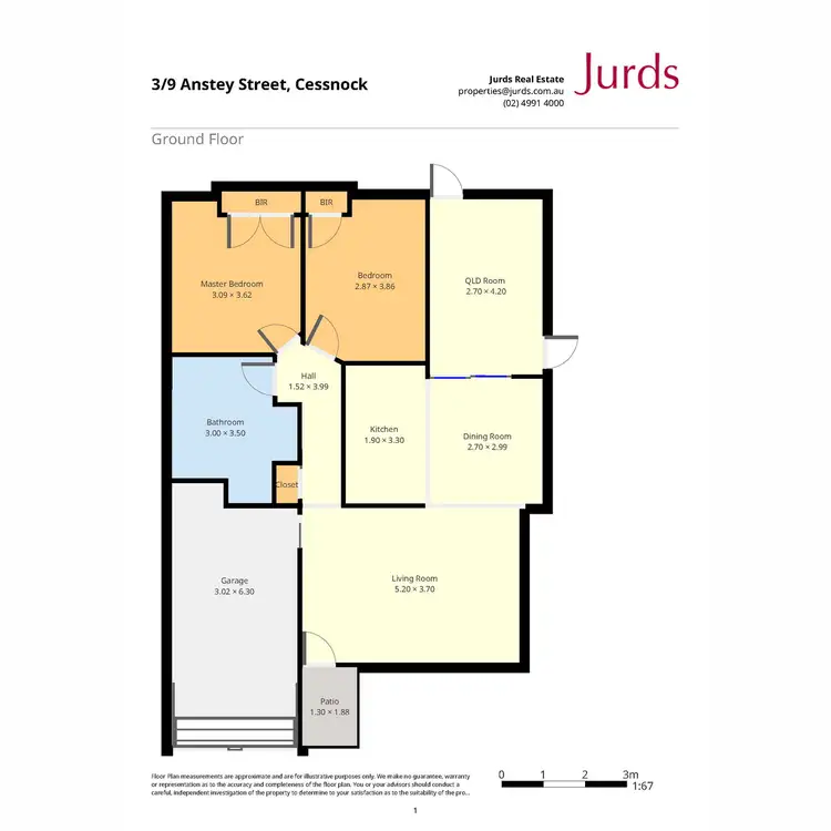 Floorplan of Homely unit listing, 3/9 Anstey Street, Cessnock NSW 2325