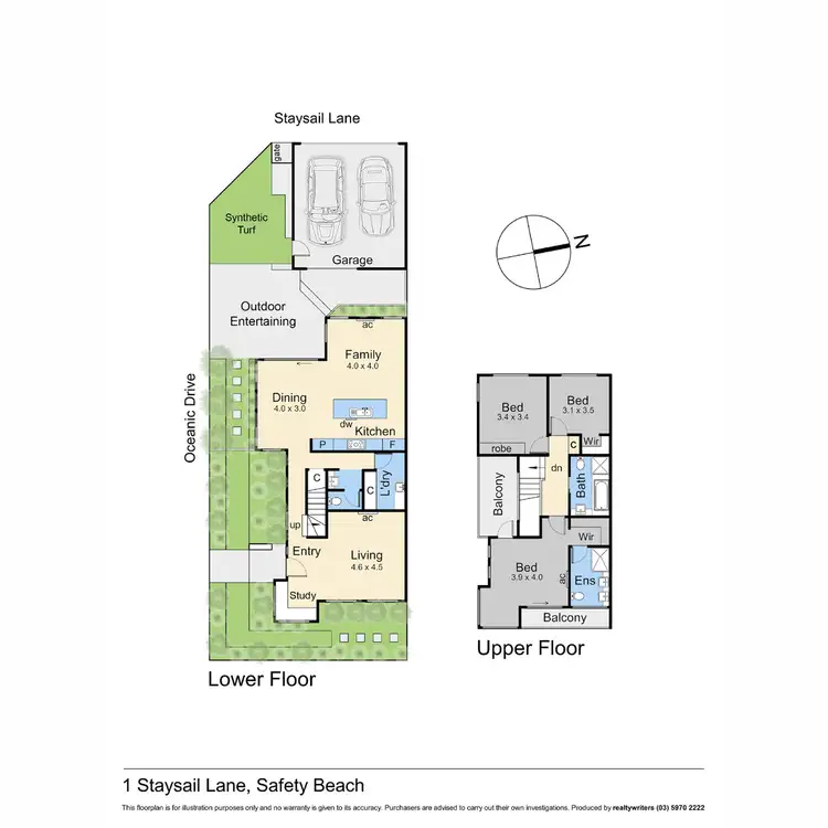 Floorplan of Homely terrace listing, 1 Staysail Lane, Safety Beach VIC 3936