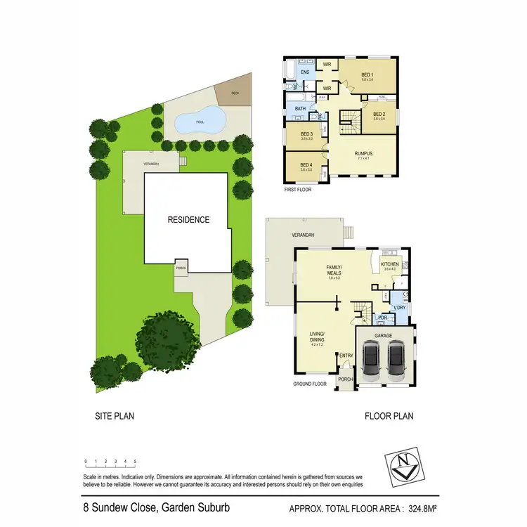 Floorplan of Homely house listing, 8 Sundew Close, Garden Suburb NSW 2289