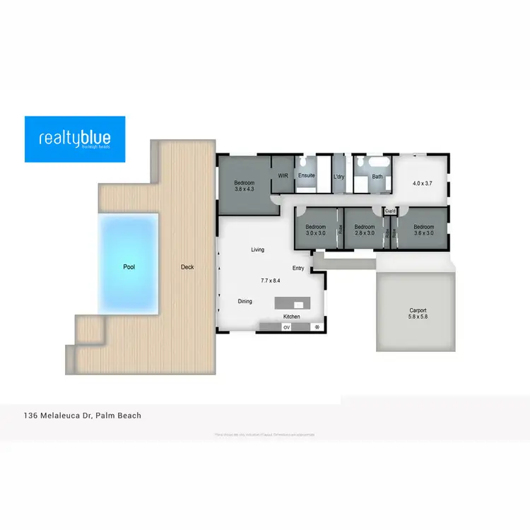 Floorplan of Homely house listing, 136 Melaleuca Drive, Palm Beach QLD 4221