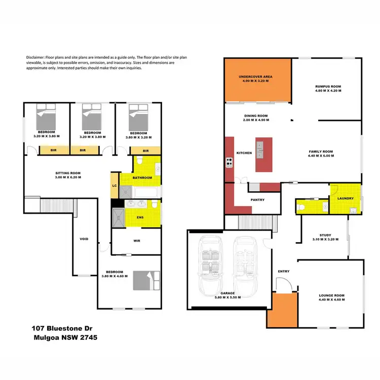 Floorplan of Homely house listing, 107 Bluestone Drive, Glenmore Park NSW 2745