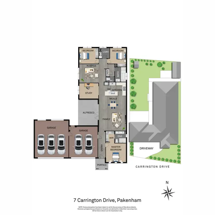 Floorplan of Homely house listing, 7 Carrington Drive, Pakenham VIC 3810