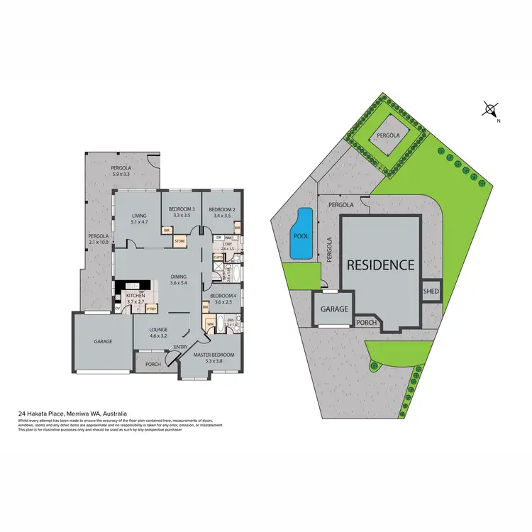 Floorplan of Homely house listing, 24 Hakata Place, Merriwa WA 6030