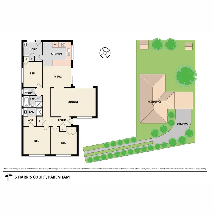 Floorplan of Homely house listing, 5 Harris Court, Pakenham VIC 3810