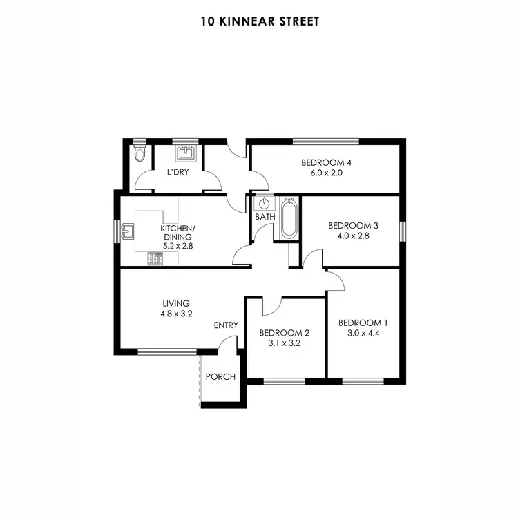 Floorplan of Homely house listing, 10 Kinnear Street, Port Augusta SA 5700