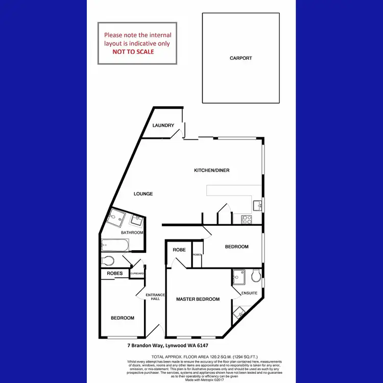 Floorplan of Homely house listing, 7 Brandon Way, Lynwood WA 6147