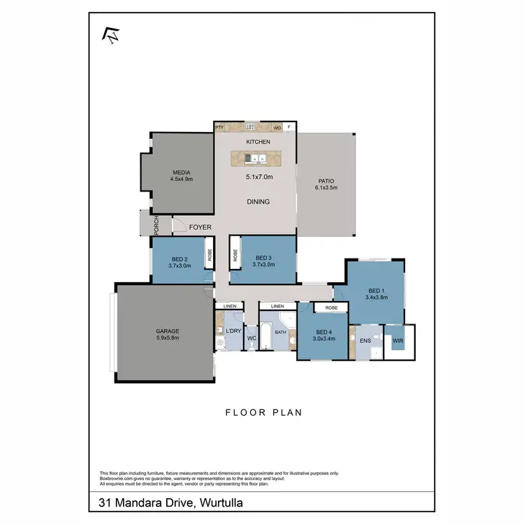 Floorplan of Homely house listing, 31 Mandara Drive, Wurtulla QLD 4575