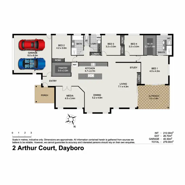 Floorplan of Homely house listing, 2 Arthur Court, Dayboro QLD 4521