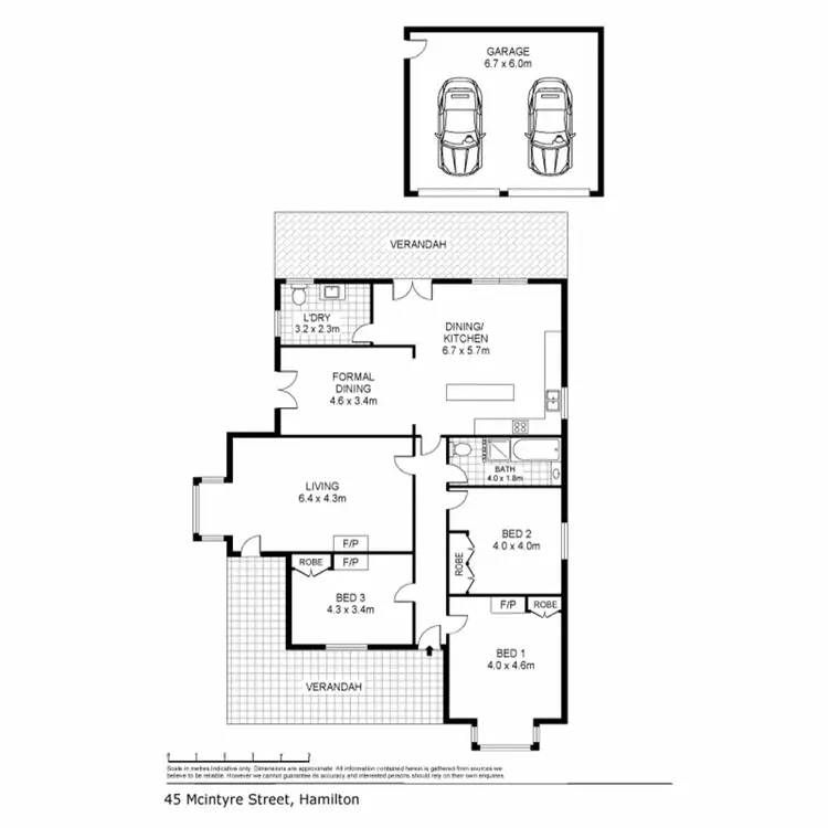 Floorplan of Homely house listing, 45 McIntyre Street, Hamilton VIC 3300