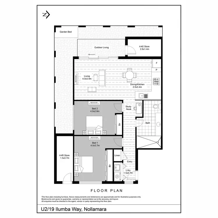 Floorplan of Homely unit listing, 2/19 Ilumba Way, Nollamara WA 6061