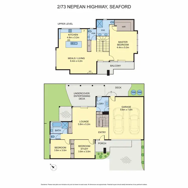 Floorplan of Homely townhouse listing, 2/73 Nepean Highway, Seaford VIC 3198