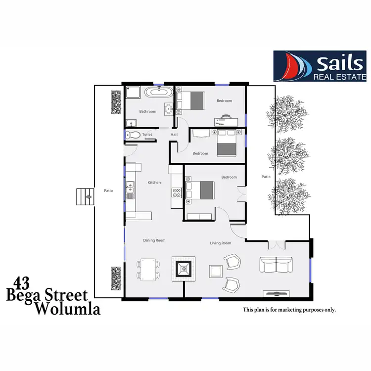 Floorplan of Homely house listing, 43 Bega Street, Wolumla NSW 2550