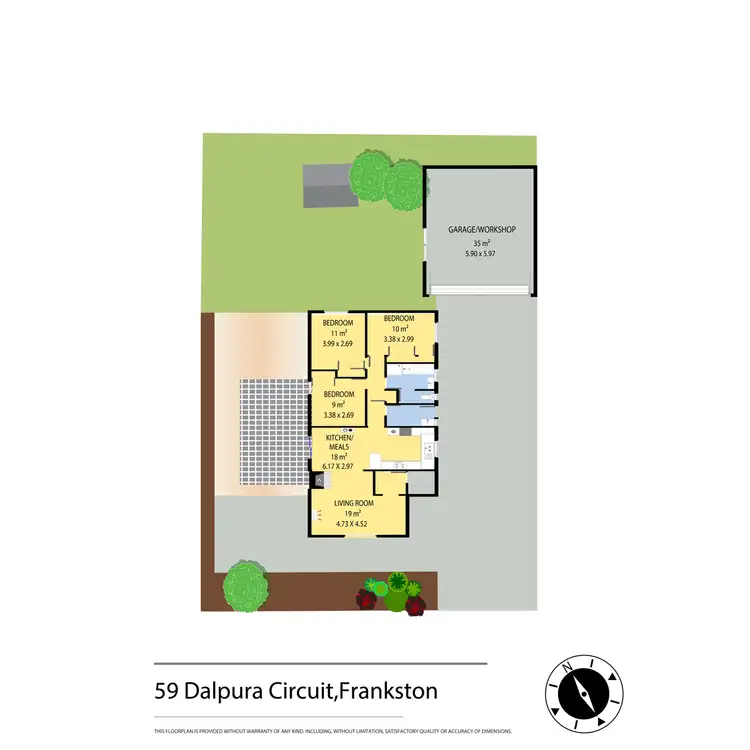Floorplan of Homely house listing, 59 Dalpura Circuit, Frankston VIC 3199
