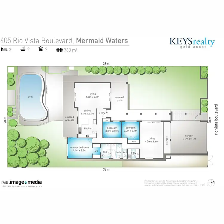 Floorplan of Homely house listing, 405 Rio Vista Boulevard, Mermaid Waters QLD 4218
