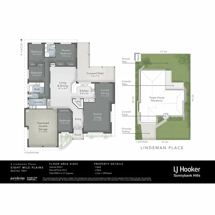 Floorplan of Homely house listing, 4 Lindeman Place, Eight Mile Plains QLD 4113