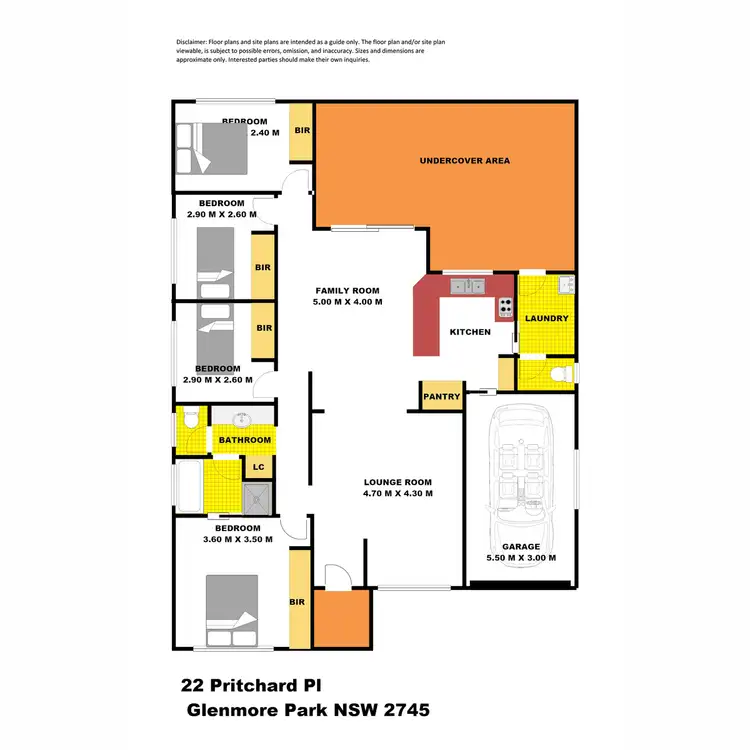 Floorplan of Homely house listing, 22 Pritchard Place, Glenmore Park NSW 2745