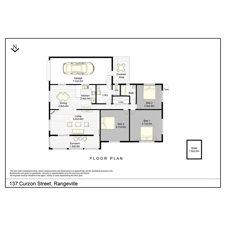 Floorplan of Homely house listing, 137 Curzon Street, Rangeville QLD 4350