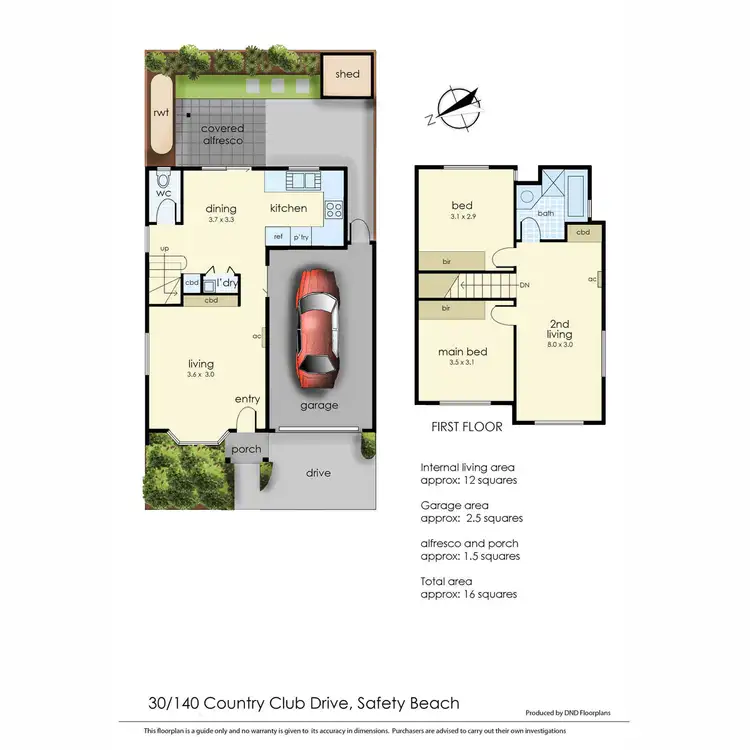 Floorplan of Homely townhouse listing, 30/140 Country Club Drive, Safety Beach VIC 3936