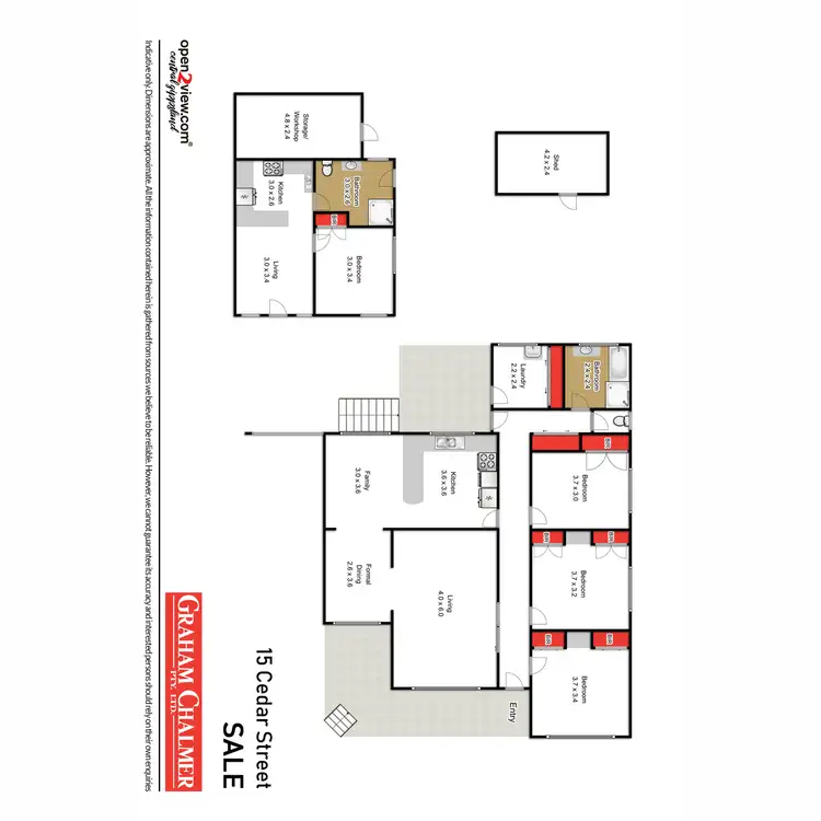 Floorplan of Homely house listing, 15 Cedar Street, Sale VIC 3850