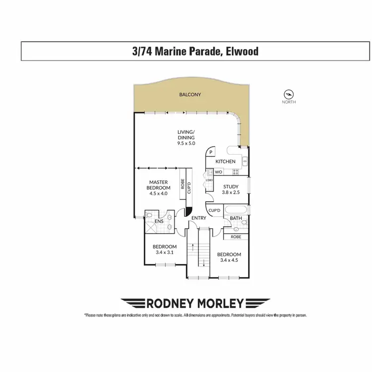 Floorplan of Homely apartment listing, 3/74 Marine Parade, Elwood VIC 3184