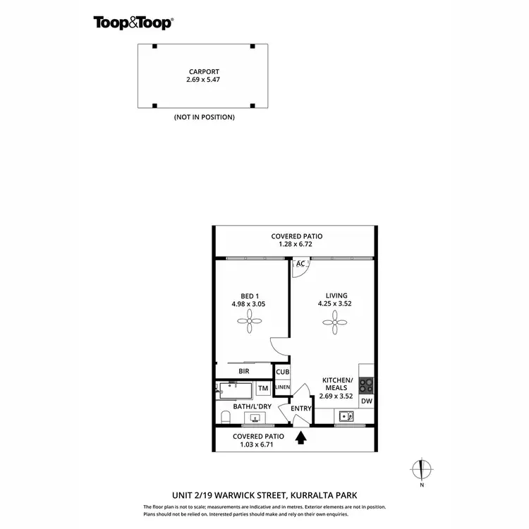 Floorplan of Homely unit listing, 2/19 Warwick Avenue, Kurralta Park SA 5037