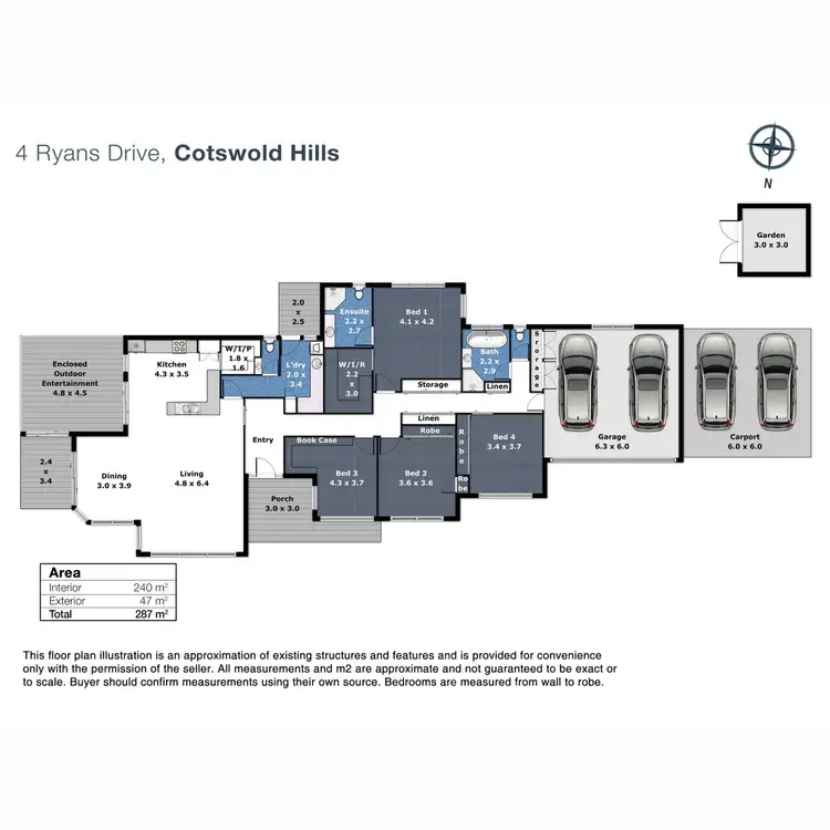 Floorplan of Homely rural property listing, 4 Ryans Drive, Cotswold Hills QLD 4350