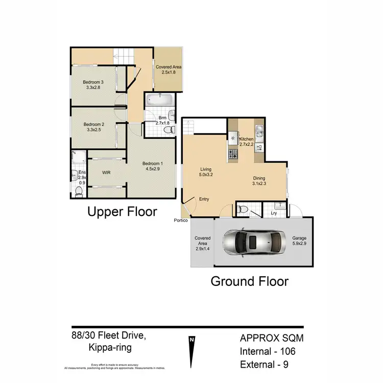 Floorplan of Homely townhouse listing, 88/30-42 Fleet Drive, Kippa-ring QLD 4021