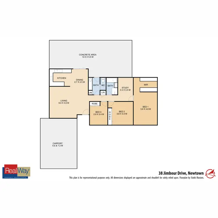 Floorplan of Homely house listing, 38 Jimbour Drive, Newtown QLD 4350