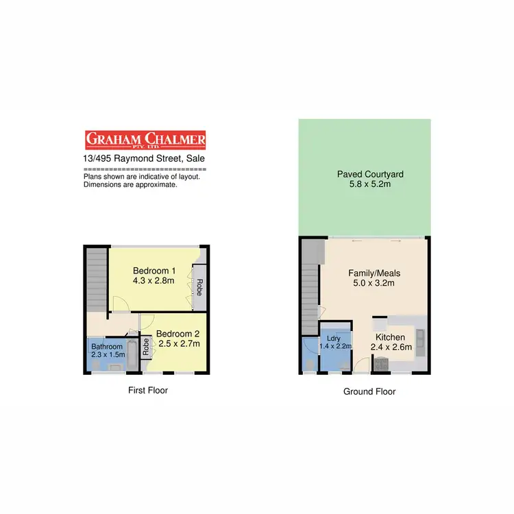 Floorplan of Homely unit listing, 13/495 Raymond Street, Sale VIC 3850