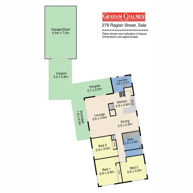 Floorplan of Homely house listing, 279 Raglan Street, Sale VIC 3850