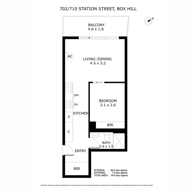 Floorplan of Homely apartment listing, 702/710 Station Street, Box Hill VIC 3128